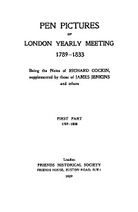 					View No. 16-17 (1929): Pen Pictures of London Yearly Meeting 1789-1833
				