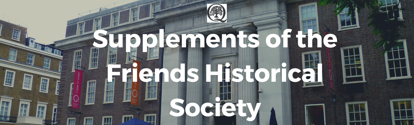 Supplement of the Friends Historical Society